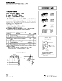 MC14501BCP datasheet: Triple gate MC14501BCP