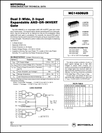 MC14506UBCP datasheet: Expandable AND-OR-INVERT gate MC14506UBCP