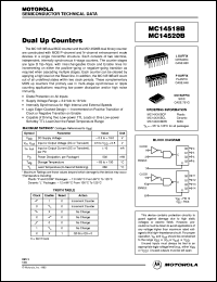 MC14520BDW datasheet: Dual up counter MC14520BDW
