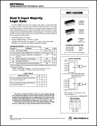 MC14530BCL datasheet: Dual 5-input majority logic gate MC14530BCL