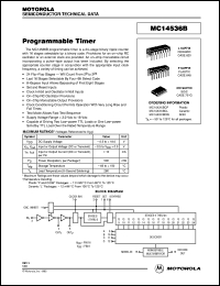 MC14536BDW datasheet: Programmable timer MC14536BDW