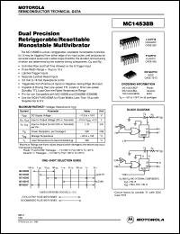 MC14538BDW datasheet: Dual precision monostable multivibrator MC14538BDW