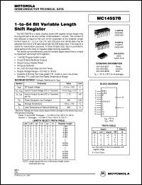 MC14557BCP datasheet: 1-of-64 bit variable length shift register MC14557BCP