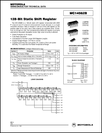 MC14562BCP datasheet: 128-bit static shift register MC14562BCP