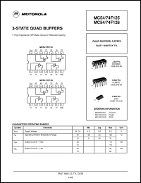MC54F126J datasheet: 3-state quad buffer MC54F126J