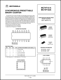 MC74F161AJ datasheet: Binary counter MC74F161AJ