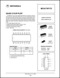 MC74F175N datasheet: Quad D flip-flop MC74F175N