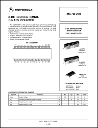 MC74F269J datasheet: 8-bit bidirectional binary counter MC74F269J