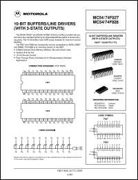 MC74F827N datasheet: 10-bit buffer/line driver MC74F827N