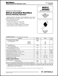 MCR12D datasheet: Silicon controlled rectifier MCR12D