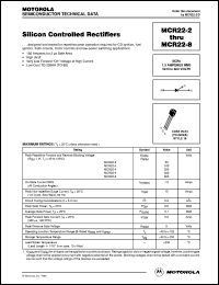 MCR22-8 datasheet: Silicon controlled rectifier MCR22-8