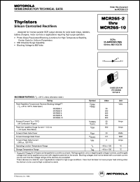 MCR265-8 datasheet: Silicon controlled rectifier MCR265-8