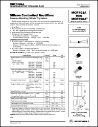 MCR703A1 datasheet: Silicon controlled rectifier MCR703A1