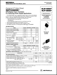 MJF18002 datasheet: NPN silicon power transistor MJF18002