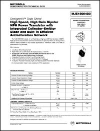 MJE18004D2 datasheet: NPN silicon power transistor MJE18004D2