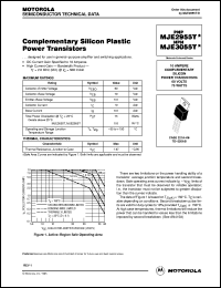 MJE3055T datasheet: Complementary silicon plastic power transistor MJE3055T