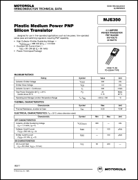 MJE350 datasheet: Plastic medium power NPN silicon transistor MJE350