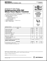 MJ3281A datasheet: Complementary NPN-PNP silicon power bipolar transistor MJ3281A