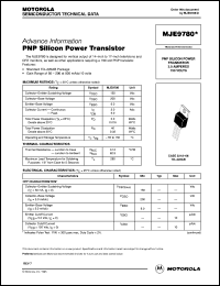 MJE9780 datasheet: PNP silicon power transistor MJE9780