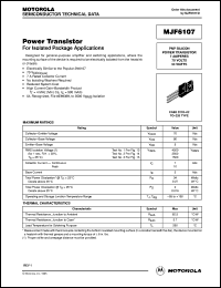 MJF6107 datasheet: Power transistor MJF6107