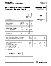 MSB709-RT1 datasheet: PNP general purpose amplifier transistor MSB709-RT1