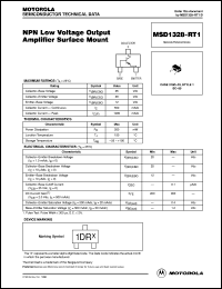 MSD1328-RT1 datasheet: NPN low voltage output amplifier transistor MSD1328-RT1