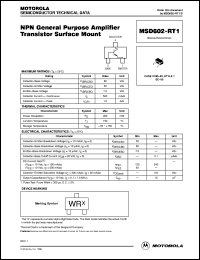 MSD602-RT1 datasheet: NPN general puspose amplifier transistor MSD602-RT1