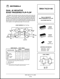 SN74LS114AN datasheet: Dual JK negative edge-triggered flip-flop SN74LS114AN