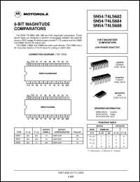 SN54LS682J datasheet: 8-bit magnitude comparator SN54LS682J