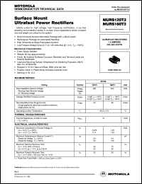 MURS160T3 datasheet: Surface mount ultrafast power rectifier MURS160T3