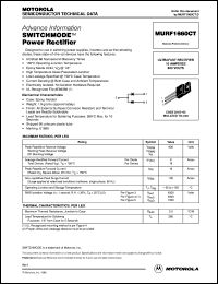 MURF1660CT datasheet: SWITCHMODE  power rectifier MURF1660CT