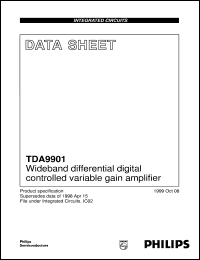TDA9901TS/C1 datasheet: Wideband differential digital controlled variable gain amplifier TDA9901TS/C1