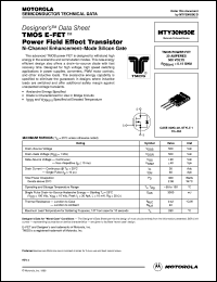 MTY30N50E datasheet: TMOS E-FET  power field effect transistor MTY30N50E