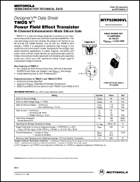 MTP52N06VL datasheet: TMOS V power field effect transistor MTP52N06VL