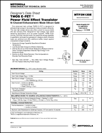 MTP3N120E datasheet: TMOS E-FET power field effect transistor MTP3N120E