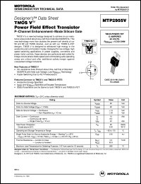 MTP2955V datasheet: TMOS V power field effect transistor MTP2955V