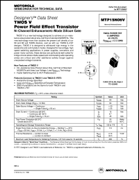 MTP15N06V datasheet: TMOS V power field effect transistor MTP15N06V