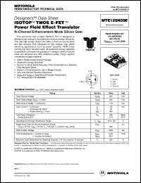 MTE125N20E datasheet: ISOTOP TMOS E-FET power field effect transistor MTE125N20E