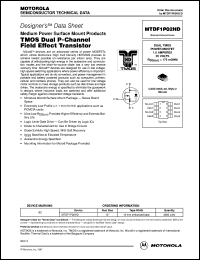 MTDF1P02HD datasheet: TMOS dual P-channel field effect transistor MTDF1P02HD