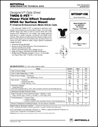 MTD6P10E datasheet: TMOS E-FET power field effect transistor  D2PAK for surface mount MTD6P10E