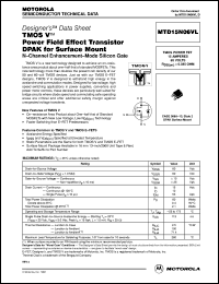 MTD15N06VL datasheet: TMOS V power  field effect transistor  D2PAK for surface mount MTD15N06VL