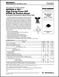 MTB75N06HD datasheet: HDTMOS E-FET high energy power FET D2PAK for surface mount MTB75N06HD