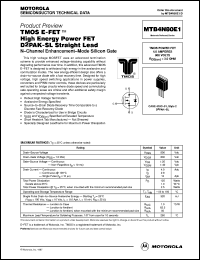 MTB4N80E1 datasheet: TMOS E-FET high energy power FET D2PAK for surface mount MTB4N80E1