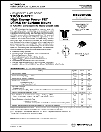 MTB36N06E datasheet: TMOS E-FET high energy power FET D2PAK for surface mount MTB36N06E