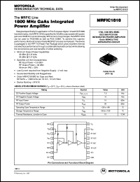 MRFIC1818 datasheet: 1800MHz GaAs integrated power amplifier MRFIC1818