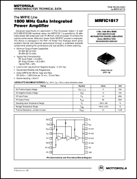 MRFIC1817 datasheet: 1800MHz GaAs integrated power amplifier MRFIC1817