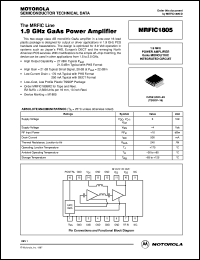 MRFIC1805 datasheet: 1.8 GHz GaAs power amplifier MRFIC1805