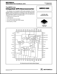 MRFIC1502 datasheet: Integrated GPS GaAs downconverter MRFIC1502