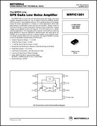 MRFIC1501 datasheet: GPS GaAs low noise amplifier MRFIC1501