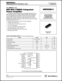 MRFIC0914 datasheet: 900MHz GaAs integrated power amplifier MRFIC0914